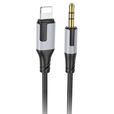 Jack 3,5mm - Lightning 1,0м, BOROFONE BL19, черный