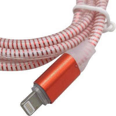 Кабель USB - Lightning 8pin, 1,0м, Smartbuy, индикац.заряда, красный (iK-512ss red)***