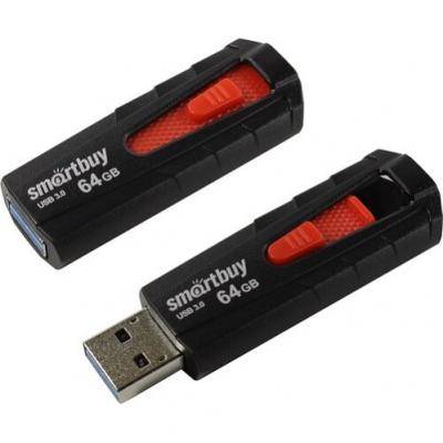 USB 3.0 накопитель Smartbuy 64GB Iron black/red (SB64GBIR-B3)