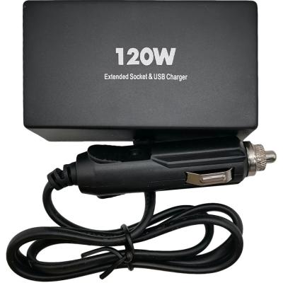 Разветвитель прикуривателя, 2 гнезда+1USB 1,2А, OLESSON 1522