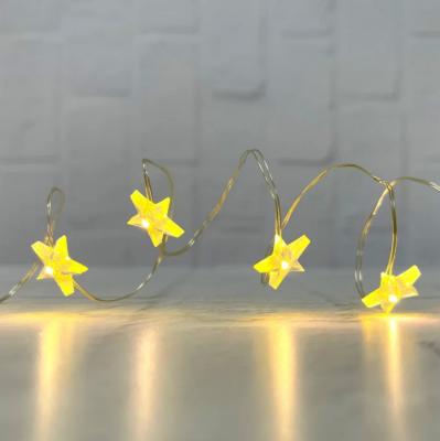 Гирлянда проволочная, 0,9м, 100LED, т.бел. звезда, 2*AA, Luca String Light Экстра /87415/