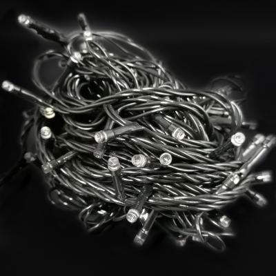 Гирлянда нитевая уличная, 10м, 80LED, RGB/2 LED мерц, Ч.П. LX-217