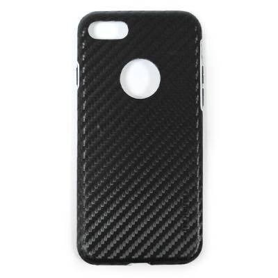 Чехол-накладка iPhone X/XS, Motomo пласт., карбон, черный 