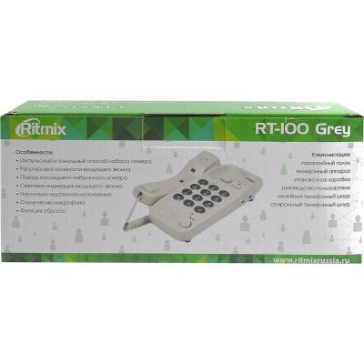 Телефон проводной RITMIX RT-100 grey