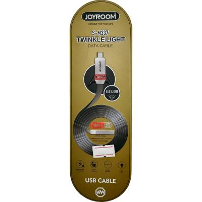 Кабель USB - Type C, 1,0м, JOYROOM Crystal Series S-M337, золото