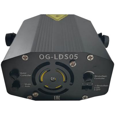 Лазерная установка Огонёк OG-LDS05 (кр.+зел., датчик звука) черный