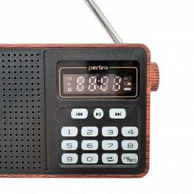 Радио Perfeo ALPINIST, FM+ 70-108МГц, питание USB или 18650, коричневый
