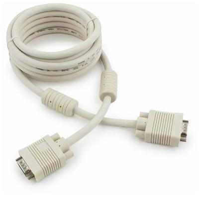 Шнур VGA(M)-VGA(M) 15м Premium Cablexpert CC-PPVGA-15M, тройной экран, серый