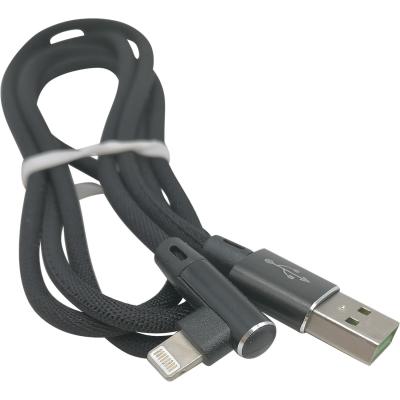 Кабель USB - Lightning 8pin, 1,0м, Smartbuy, FLOW 3D L-TYPE, 2A, черный (iK-512FLL black)***