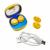 Беспроводные наушники HOCO EW111 Friendly, Bluetooth, в кейсе, желтый