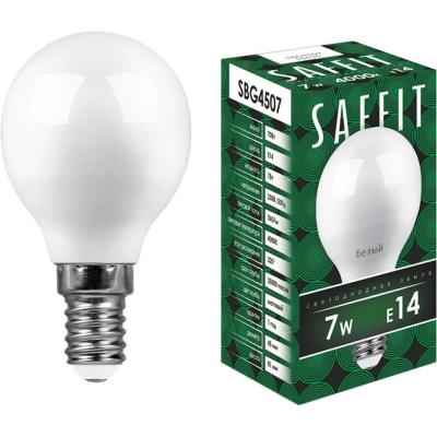 LED лампа P45/07W/4000/E14, SAFFIT /55035/