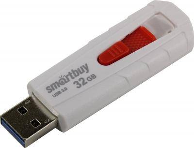 USB 3.0 накопитель Smartbuy 32GB Iron white/red (SB32GBIR-W3)