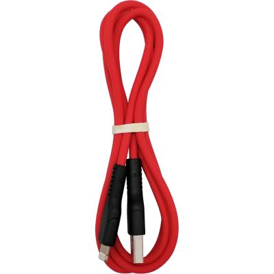Кабель USB - Lightning 8pin, 1,0м, SmartBuy S21, 2.4A, силикон, красный (iK-512-S21br)