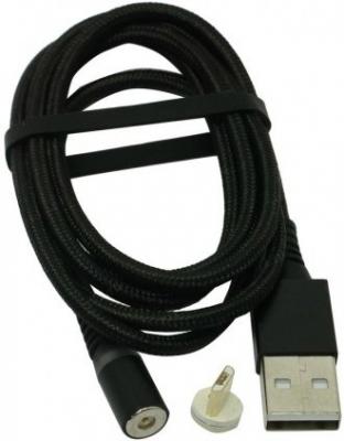 Кабель USB - micro USB, 1,0м, Smartbuy, магнитный штекер, до 2А, черный (iK-10mt-2)***