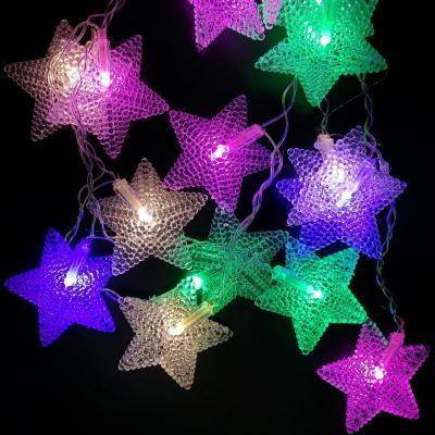 Гирлянда бахрома, 3м/0,5м, звезды 74 RGB