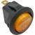 Переключатель перекидной RWB-214 круглый, 3 контакта, подсветка желтый, ON-OFF, 250V, 6A