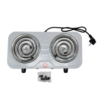 Электрическая плитка 2 конфорки, спираль, Happy Panda HP-03W (2000 Вт, белый)
