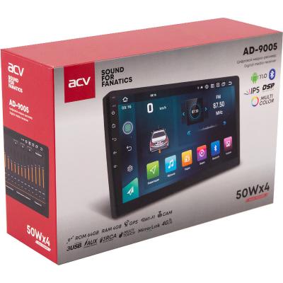 Автомагнитола 2DIN 9" ACV AD-9005 Android/GPS/DSP/4G 1280*720***