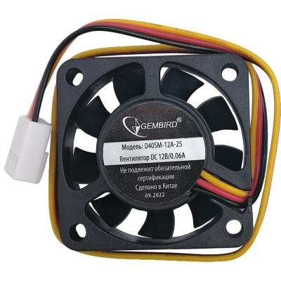 Вентилятор Gembird D40SM-12A-25, 40х40х10, втулка, 3pin, провод 25см