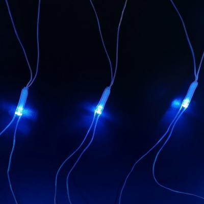 Гирлянда сетка, 1,5м/1,5м, 80LED, синий, прозрачный провод, LX-182