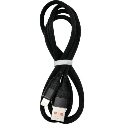 Кабель USB - Lightning 8pin, 1,0м, SmartBuy S72, 2.4A, силикон, черный (iK-512-S72b)