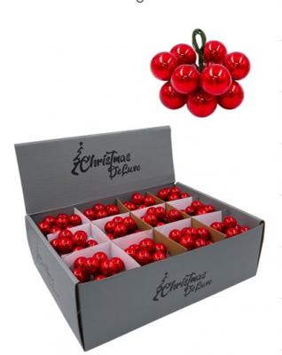 Игрушка ёлочная, СВЯЗКА 10шт шары, 2см, алые паруса box24 /13866/