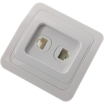 РСУ компьютер RJ-45 + телефон 1-мест. белая "Марс" (SBE-02w-S1-RJPH)