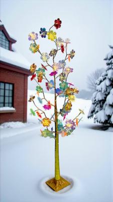 Дерево светящ  72L 180см, радужный, теплый L-X-5