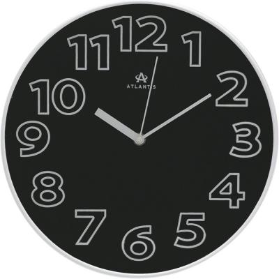 Часы настенные Atlantis 2612TF-C черный (black)•