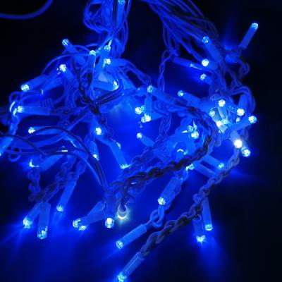 Гирлянда бахрома, уличная, 4,0м/0,3-0,5м, 80LED, син., Б.П. LX-34
