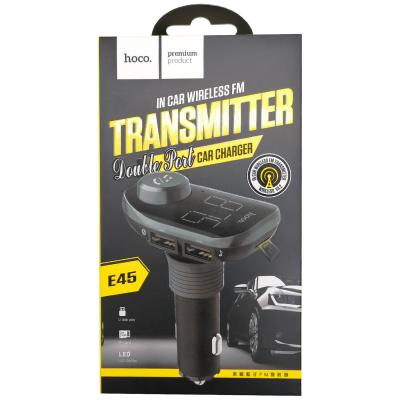 FM модулятор HOCO E45 Bluetooth, черный 