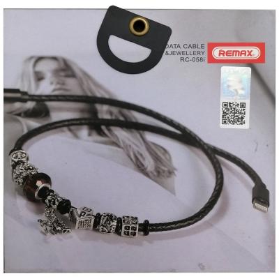Кабель USB - Lightning 8pin, 0,5м, Remax Jewellery RC-058i, черный