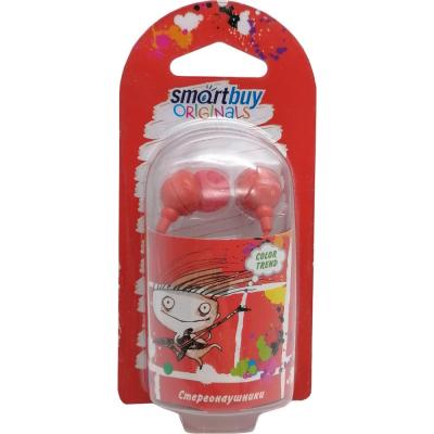 Наушники в/канал SmartBuy COLOR TREND, провод 1.2м, красные (арт. SBE-3300)/320