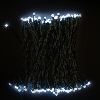 Гирлянда нитевая уличная, 10м, 100LED, бел.солн.панель, Ч.П. LX-226