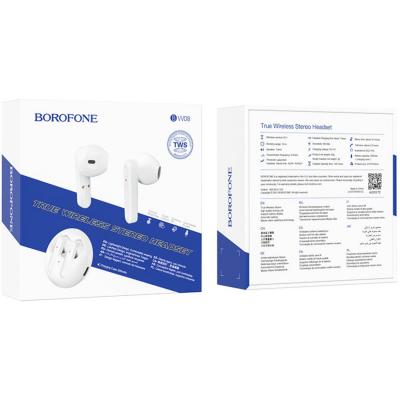 Беспроводные наушники BOROFONE BW08 TWS Luxury, bluetooth, в кейсе, белый