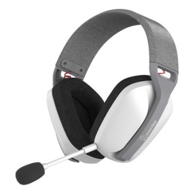Игровая гарнитура Smartbuy DESTROYER 2, 2.4G, Bluetooth, 3.5mm AUX, Type-C, белый/серый (SBHG150)