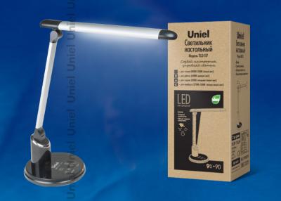 Настольная лампа Uniel TLD-517 9W LED/900lm/6 реж., диммер, серебро/черный***
