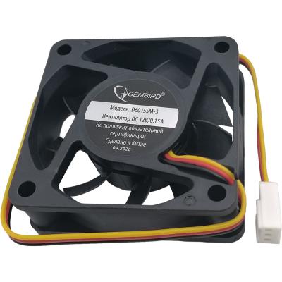 Вентилятор Gembird D6015SM-3, 60х60х15, втулка, 3pin, провод 25см