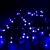 Гирлянда рисинка, 9м, 200LED, синий, черный провод 