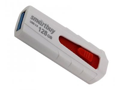 USB 3.0 накопитель Smartbuy 128GB Iron White/Red, белый/красный (SB128GBIR-W3)