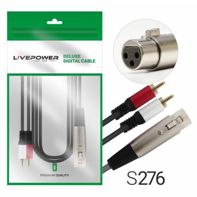 Кабель XLR гн. - 2RCA, 1,8м, H251