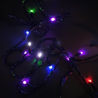 Гирлянда нитевая уличная, 20м, 160LED, RGB/2 LED мерц, Ч.П. LX-220