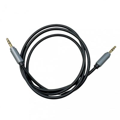 Jack 3,5mm - Jack 3,5mm 1,0м stereo R5, резиновый, черный