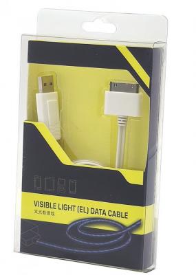 Кабель USB - Samsung 30pin, 0,8м, Орбита TS-3033, светящийся