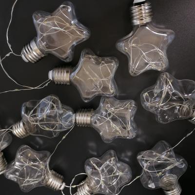 Гирлянда бахрома, 3м, 10LED, ЗВЕЗДЫ, жёлт. HL-40