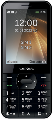Мобильный телефон teXet TM-423 черный
