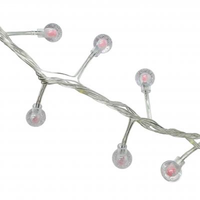Гирлянда нитевая, 5м, 240led, LX-578 розовый, шары