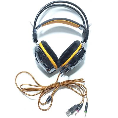Полноразмерная игровая стереогарнитура SmartBuy RUSH SNAKE, велюр, черн/оранжевая (SBHG-1100)