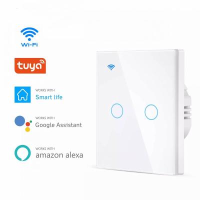 Умный выключатель OT-HOS12, 2кн, сенсор, Wi-Fi