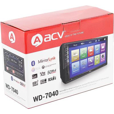 Автомагнитола 2DIN ACV WD-7040 6.8", Bluetooth, MirrorLink